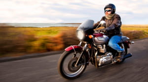 Man riding motorbike